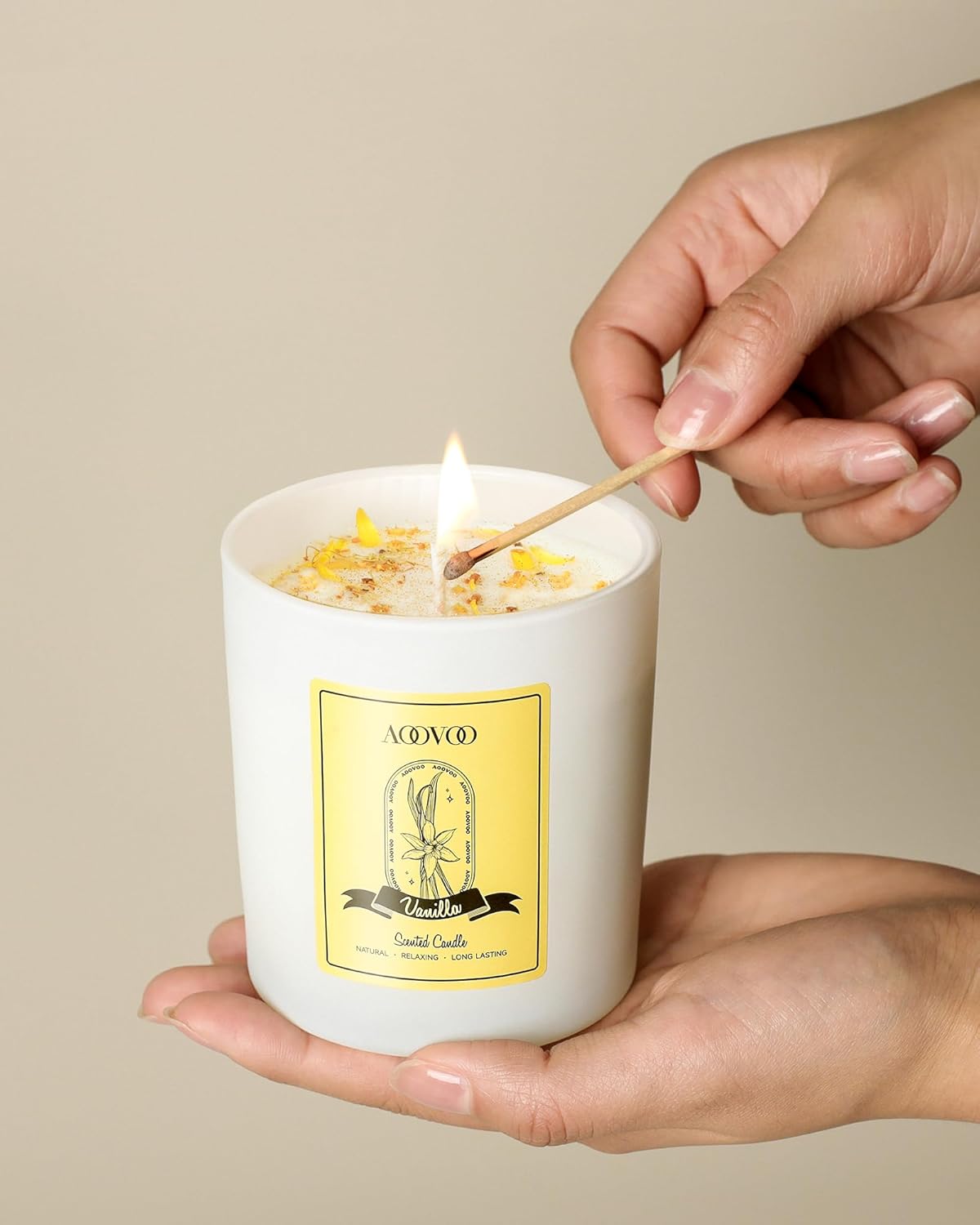 AOOVOO Crystal Candle – Vanilla Serenity