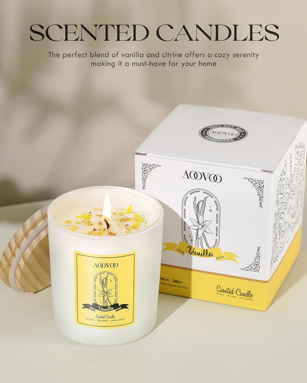 AOOVOO Crystal Candle – Vanilla Serenity